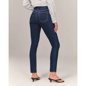 Abercrombie & Fitch Curve Love Super Dark High Rise The Skinny Ankle Jeans 0/25 thumbnail 5