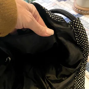 Vintage Hobo Fabric Bag Black thumbnail 2