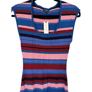 NWT Anthropologie Maeve Beca Ribbed Sweater Fit & Flare Striped Mini Dress Sz M thumbnail 7