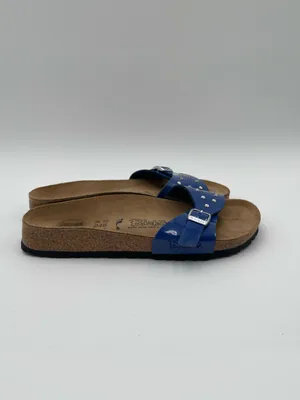 Birkenstock Birki's Rhinestones Patent Blue Sz 38 Women’s 7 Sandals Summer thumbnail 4