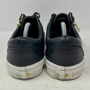 Vans Black Leather Side Zip Low Sneakers Womens 7.5 Mens 6 thumbnail 5