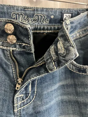 Miss Me Blue Distressed boot Jeans with Studded Pocket thumbnail 6