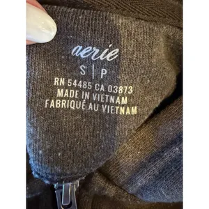 Aerie Quarter‎ Zip Hoodie Women Small Brown Gray Cropped Sweatshirt Athleisure thumbnail 7