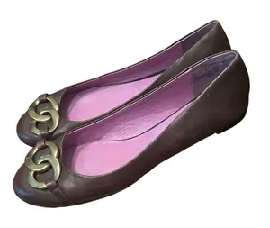 Jeffrey Campbell Horsebit Ballet Flats Brown‎ Leather Gucci Style Women's Size 9 thumbnail 1