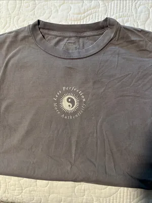 Oversized** Cotton On Gray Graphic Checkered Backprint Tee thumbnail 3
