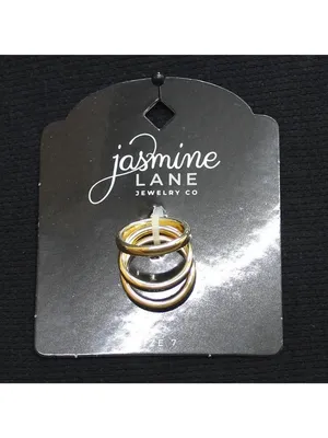 NWT Jasmine Lane Womens Fashion 3 Pack Matching Ring Set Gold Yellow 7 thumbnail 2