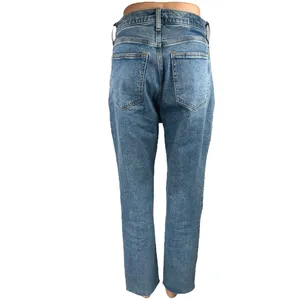 Abercrombie & Fitch Blue Ankle Straight Ultra High Rise Denim Jeans Pants Sz 26 thumbnail 3