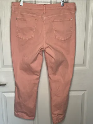 Anthropologie Pilcro Stet Sz 32 Peach Pink Cropped Ankle Jeans thumbnail 7