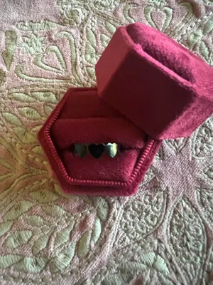 Women’s Stainless Steel Black Polished Finish Adjustable Ring Size 6-9 thumbnail 2