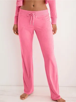 Aerie Dreamy Velour Low Rise Lounge Pants, Green, Size M thumbnail 3
