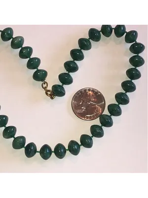 Elegant Vintage Green Beaded Boho Retro Necklace thumbnail 3