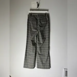Loft High Waist Trouser Wide‎ Leg Gray Plaid Size 8 thumbnail 2