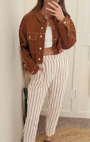 Anthropologie The Essential Pull-On Trouser Stripe thumbnail 1