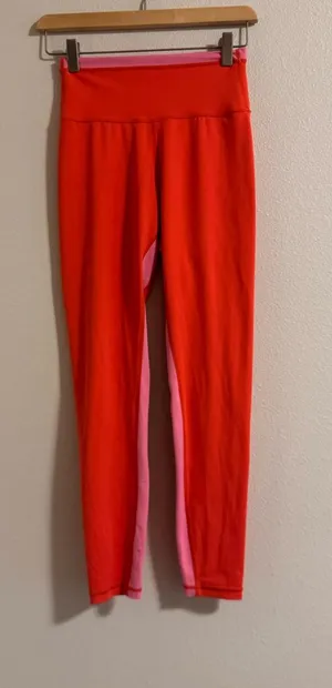WILO Red Leggings with Pink Side Panels thumbnail 1