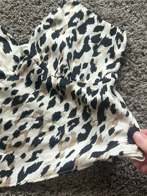 Timing Leopard Print Spaghetti Strap Cami - Black & Cream thumbnail 3
