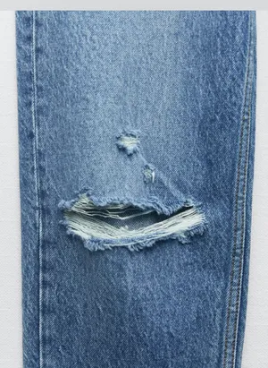High Waisted Ripped Rigid Z1975 Mom Jeans thumbnail 9