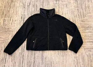 NEW The North Face women's large Black fleece jacket thumbnail 1