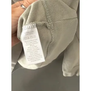 Everlane Women Sage Green‎ Ribbed Cotton Crewneck Sweatshirt Size M Casual thumbnail 6