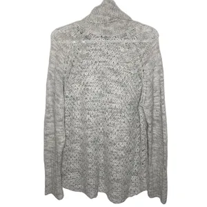 Sanctuary Wool Blend Cowl Tunic Sweater In light grey size M thumbnail 4