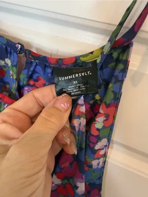 Summersalt High Neck Tiered Maxi Dress Floral Painted Meadows Sleeveless Size XS thumbnail 5