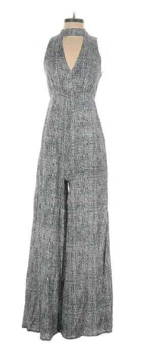 Charme u Size small Checkered Jumpsuit Blue thumbnail 1