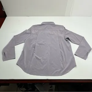 Athleta Everlasting Top‎ Womens Size XS Light Purple Grey Button Front *FLAW thumbnail 15