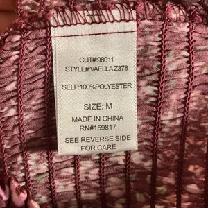 Altar’d State Vaella Smocked Floral Top in Burgundy Long Sleeve‎ Cropped medium thumbnail 14