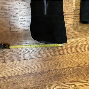 Suede over the knee boots. Black. Size 8 thumbnail 3