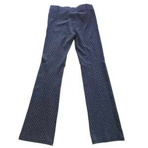 Betabrand Dress Pant Yoga Pants Navy‎ Blue Dash Print Straight Leg Size M Long thumbnail 4