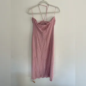 NWT Reformation Velora Satin Maxi Dress pale pink size Large thumbnail 5