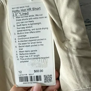 Lululemon hotty hot HR short 2.5” lined size 12 thumbnail 7