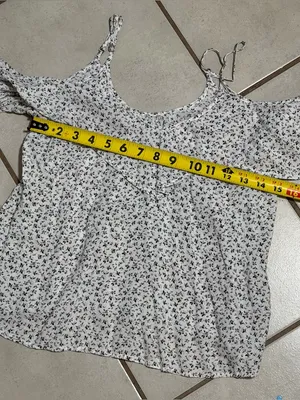 Abercrombie & Fitch Women Preppy Floral Ruffle Spaghetti Strap Top White size XS thumbnail 7