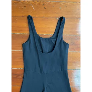 Girlfriend Collective Bike Unitard Black Medium Compressive Romper Built In Bra thumbnail 6