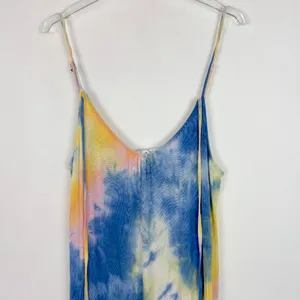 NWT Sadie & Sage Tie Dye Sleeveless Maxi Dress Blue Yellow Size Large L NEW thumbnail 2