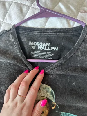 Morgan Wallen crop top Black Size XL thumbnail 2