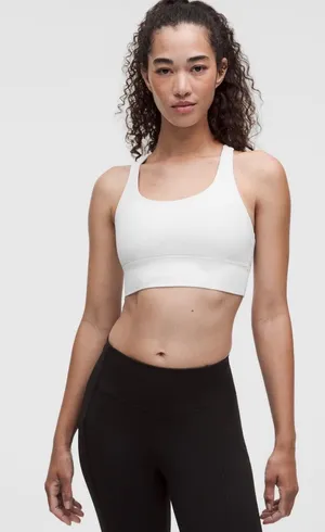 White Lululemon Energy Longline Bra thumbnail 1