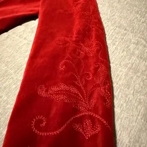 Women's red velvet blazer size M thumbnail 7