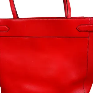 Kate Spade New York Red Orange Saffiano Leather Tote Bag Shoulder Purse Gold thumbnail 7