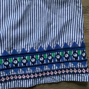 Vineyard Vines Geo Prep Embroidered Swing Dress Marlin Blue Striped 4 thumbnail 2