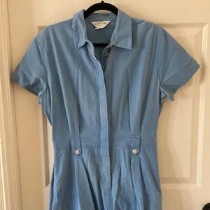 Orvis Vintage 1980s House Dress Maxi Long Button Down Blue Size 14 Casual EUC thumbnail 3