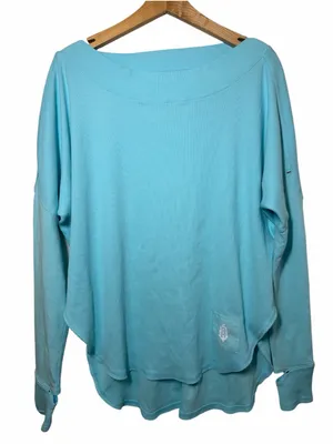 Free People Movement Simply Layer Open Back Top in Blue Glow thumbnail 3