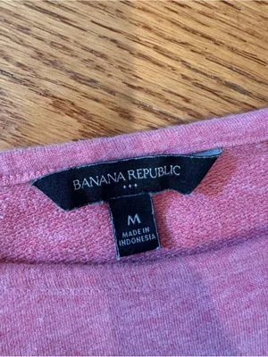 Banana Republic Knit-Terry Dolman Top Red Razz Pink Size Medium thumbnail 3