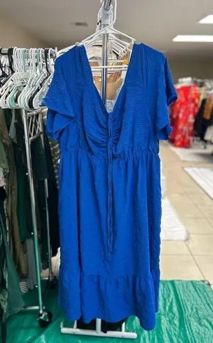 NEW Short Sleeve Sweetheart Neck Ruffle Tiered Midi Dress 3X thumbnail 4
