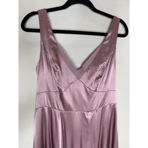 Lilac Purple Satin Maxi Formal Dress Sz 10 Prom Wedding Guest thumbnail 3