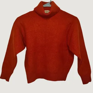 32 | Vintage Wanla Pure New Wool Turtleneck Sweater Burnt Orange Womens M‎ thumbnail 1