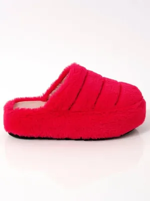 FREE PEOPLE NIB NWT It's A Vibe Platform Slippers / Dragon Fruit thumbnail 6