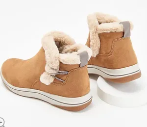 Clark’s cloudstepper breeze faux fur slip on boots thumbnail 1