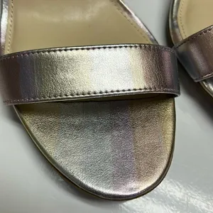 Circus by Sam Edelman Metallic Striped Strappy Adjustable Ankle Block Heels- 7.5 thumbnail 4