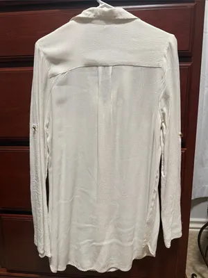 Women’s Cream Button-Down Casual Shirt - Lightweight Long Sleeve thumbnail 5