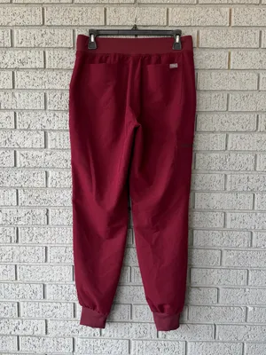 Figs Zamora Jogger Scrub Pants Burgundy Maroon Size Small thumbnail 4
